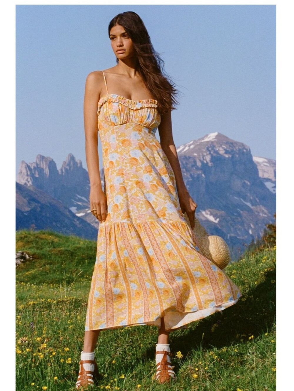 Spell Enchanted Wood Strappy Maxi Dress Dandelion
